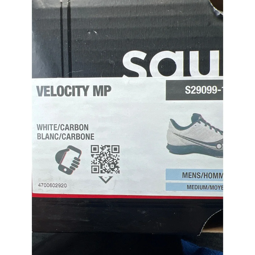 Saucony velocity MP Mens Track Field Spikes Black Silver Sprinting Shoe